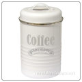 round coffee tin box